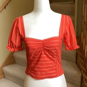 Free People Short Sleeve Crop Top NWOT